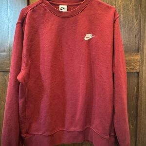 Nike Men's Burgundy Crewneck Sweater